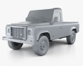 Land Rover Defender 110 pickup 2014 3Dモデル clay render