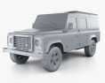Land Rover Defender 110 Utility Wagon 2014 3D模型 clay render