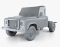 Land Rover Defender 110 Chassis Cab 2014 3D модель clay render