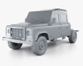 Land Rover Defender 130 Двойная кабина Chassis 2014 3D модель clay render