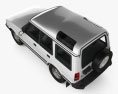 Land Rover Discovery 5-Türer 1989 3D-Modell Draufsicht