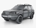Land Rover Freelander 5-Türer 2006 3D-Modell wire render