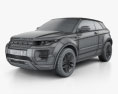 Land Rover Range Rover Evoque 컨버터블 2016 3D 모델  wire render