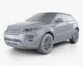 Land Rover Range Rover Evoque コンバーチブル 2016 3Dモデル clay render