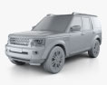 Land Rover Discovery 2017 3d model clay render
