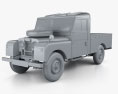 Land Rover Series I 107 Pickup 1958 3d model clay render