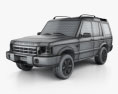 Land Rover Discovery 2004 3D 모델  wire render