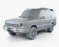 Land Rover Discovery 2004 3D 모델  clay render