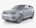 Land Rover Range Rover Sport SVR 2018 3Dモデル clay render