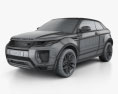 Land Rover Range Rover Evoque コンバーチブル 2019 3Dモデル wire render