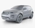 Land Rover Range Rover Evoque 5-door 2018 3d model clay render