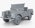 Land Rover Series I Churchill 1954 3D 모델  clay render