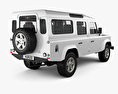 Land Rover Defender 110 旅行車 带内饰 2014 3D模型 后视图