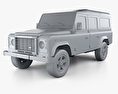 Land Rover Defender 110 旅行車 带内饰 2014 3D模型 clay render
