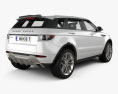 Land Rover Range Rover Evoque HSE 5-door with HQ interior 2018 3d model back view