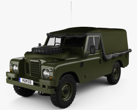 Land Rover Series III LWB Military FFR with HQ interior 1985 3D model