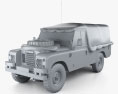 Land Rover Series III LWB Military FFR 인테리어 가 있는 1985 3D 모델  clay render