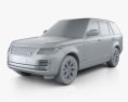 Land Rover Range Rover Autobiography 2021 3d model clay render