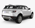 Land Rover Range Rover Evoque SE 5도어 인테리어 가 있는 2018 3D 모델  back view