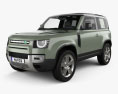 Land Rover Defender 90 2022 3D模型