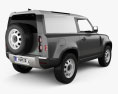 Land Rover Defender 90 hardtop 2022 3d model back view