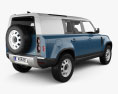 Land Rover Defender 110 hardtop 2022 3D 모델  back view