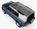 Land Rover Defender 110 hardtop 2022 3D 모델  top view