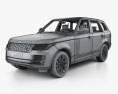 Land Rover Range Rover Autobiography з детальним інтер'єром 2021 3D модель wire render