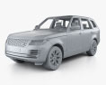 Land Rover Range Rover Autobiography з детальним інтер'єром 2021 3D модель clay render