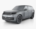 Land Rover Range Rover LWB Autobiography 2024 3d model wire render