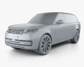 Land Rover Range Rover LWB Autobiography 2024 3d model clay render
