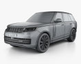 Land Rover Range Rover P510e 2024 3D-Modell wire render