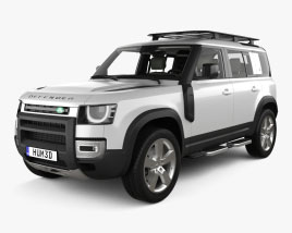 Land Rover Defender 110 Explorer Pack with HQ interior 2023 3D model