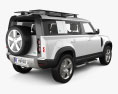 Land Rover Defender 110 Explorer Pack с детальным интерьером 2023 3D модель back view