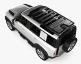 Land Rover Defender 110 Explorer Pack mit Innenraum 2023 3D-Modell Draufsicht