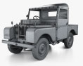 Land Rover Series I 80 Soft Top mit Innenraum und Motor 1956 3D-Modell wire render