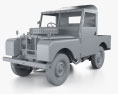 Land Rover Series I 80 Soft Top with HQ interior and engine 1956 3d model clay render