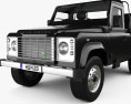 Land Rover Defender 110 PickUp with HQ interior 2014 3d model