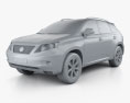 Lexus RX 2013 3d model clay render