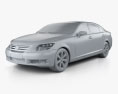 Lexus LS (XF40) 600h 2014 3d model clay render