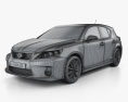 Lexus CT 200h 2013 3d model wire render