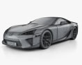 Lexus LFA 2015 3D模型 wire render