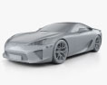 Lexus LFA 2015 3D-Modell clay render