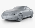 Lexus SC (Z40) 2010 3D模型 clay render