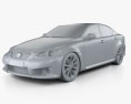 Lexus IS F (XE20) 2013 3D模型 clay render