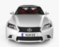 Lexus GS F Sport 混合動力 (L10) 带内饰 2015 3D模型 正面图