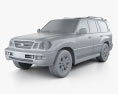 Lexus LX 2008 3D-Modell clay render