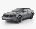 Lexus GS (S140) 1997 3D模型 wire render