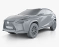 Lexus LF-NX 2014 3d model clay render
