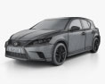 Lexus CT 2016 3d model wire render